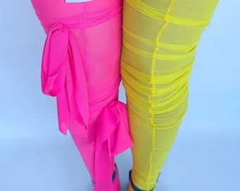 Sheer Thigh High Stockings Women Mesh Socks Open Toe Full Foot Options