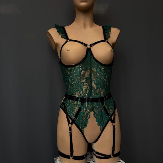 green sexy lingerie Big Breasts 32-42 CDDEFGHHIJ Women Bra Underwired Brassiere Lace Sexy  Lingerie main image 1