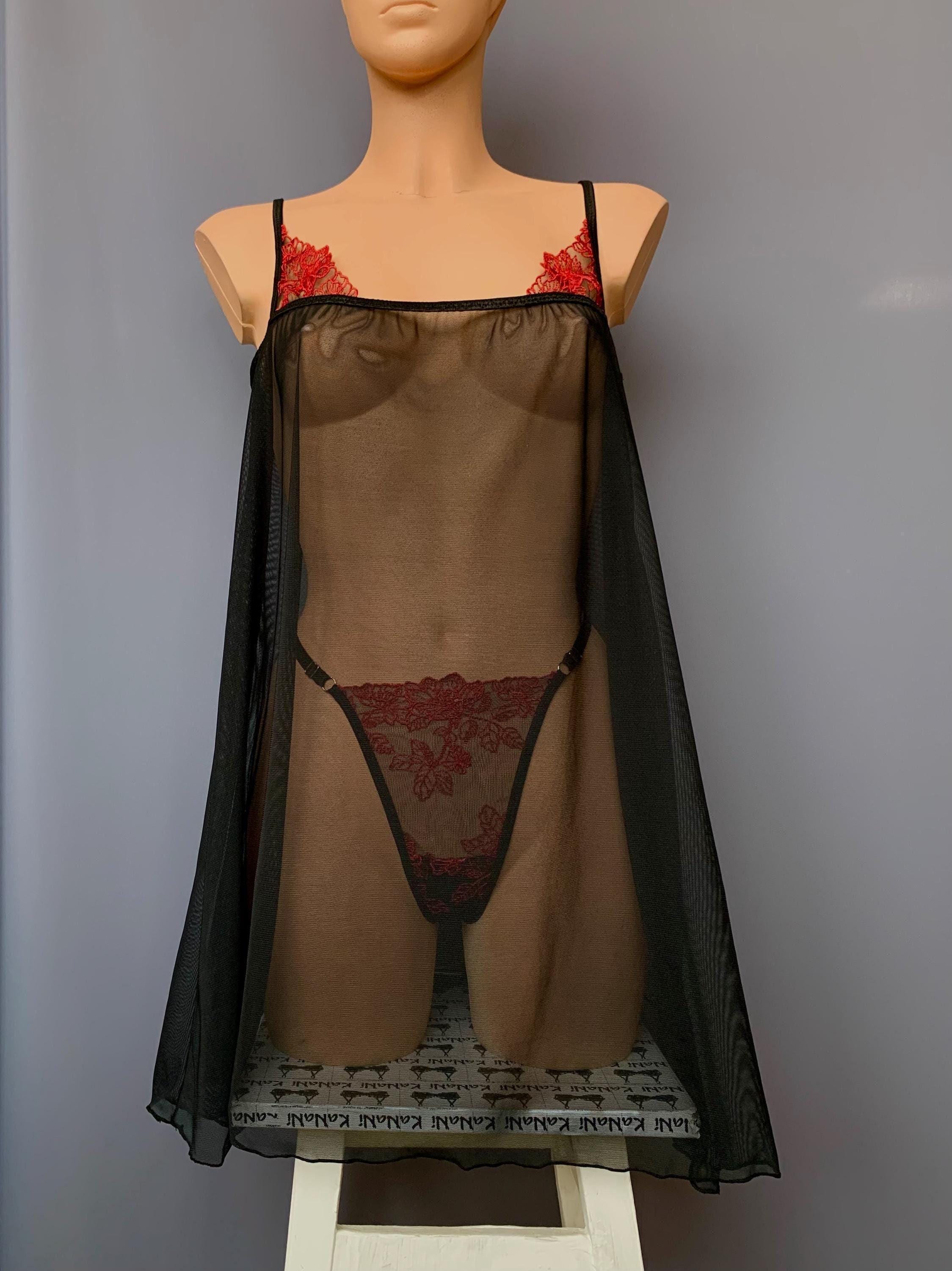 Abercrombie & Fitch Sheer Babydoll Cami Top In Black - Foto 5