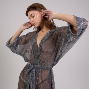Bridal See Through Babydoll Sheer Robe - TOKIO | Transparent Nightgown Handmade Custom Underwear