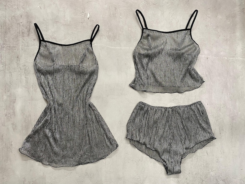 Pink Sheer Nightgown - Sparkle Night Dress - See through Nightie image 2