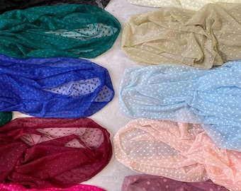 Colored transparent mesh samples for Custom order by your personal measurements