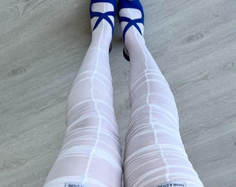 Medias transparentes hasta el muslo para mujer, calcetines de malla, opciones con puntera abierta y pie completo.