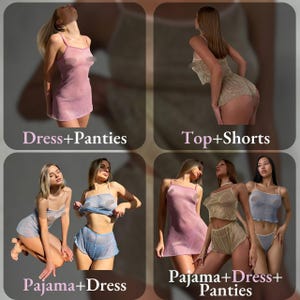 a group of women in lingerie outfits posing for the camera