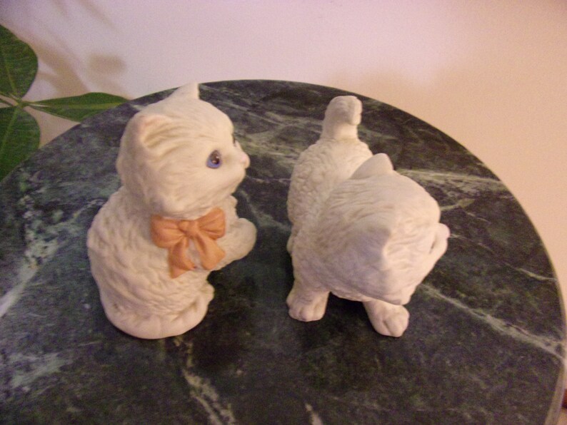 Vintage Pair of Ceramic Cat Figurines Made in Japan Etsy