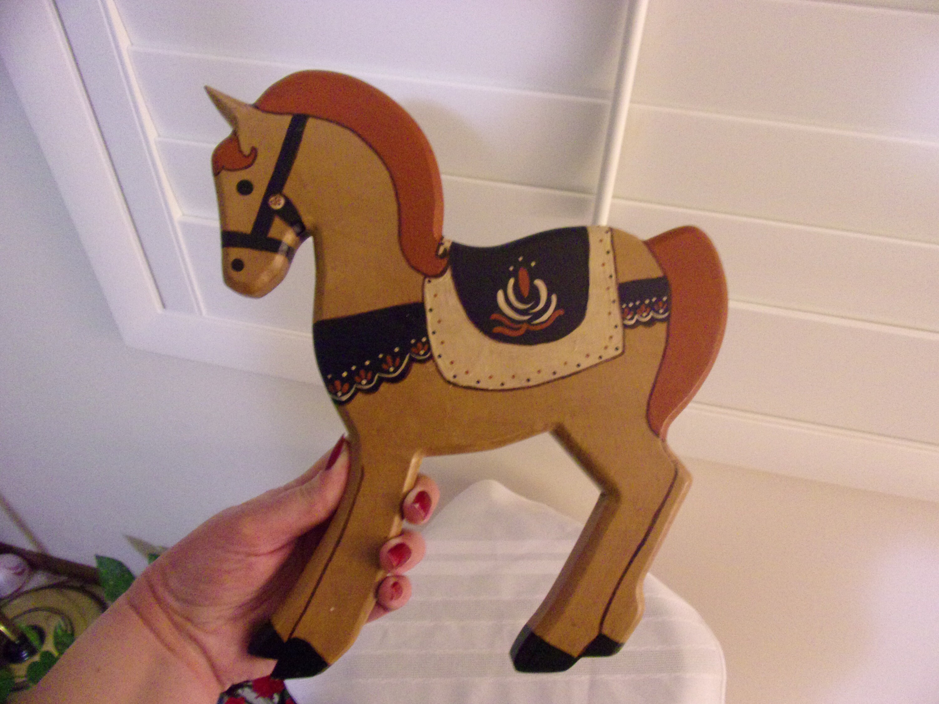 Unique Vintage Wooden Horse Wall Hanging Etsy