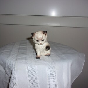 Vintage Handpainted Ceramic Cat Figurine