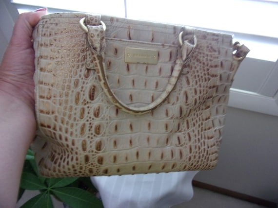 BRAHMIN Melbourne Collection Small Toasted Almond Caroline Satchel Bag |  Dillard's