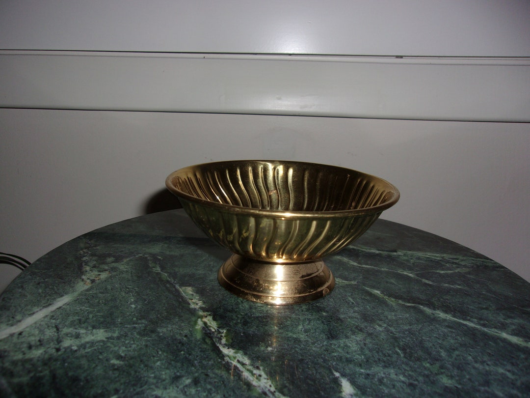 Vintage Brass Bowl Made in India Etsy