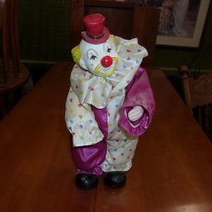Vintage Clown Figurine Music Box