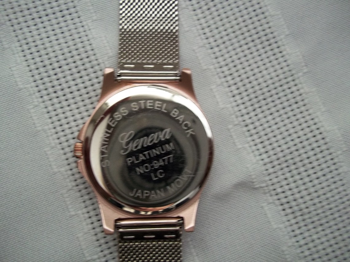 Geneva Womens Watch Stainless Steel Back | Etsy