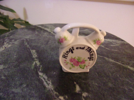 Vintage Ceramic Rings & Things Ring Holder