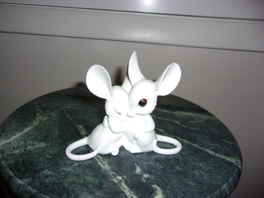 Vintage Pair of Mice Fine Bone China Figurine Designed by Etsy
