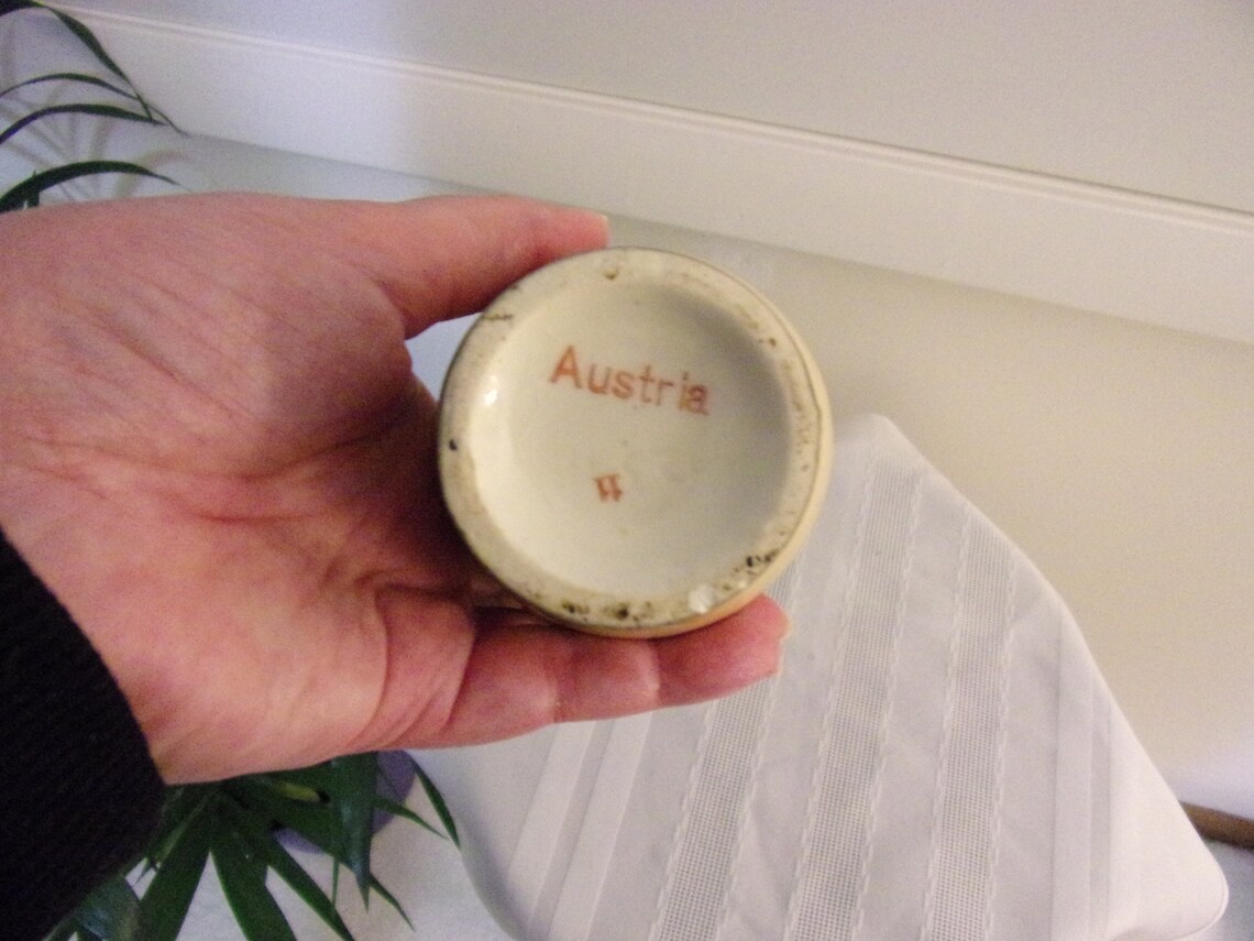 Vintage Ceramic Floral Vase Made In Austria Etsy