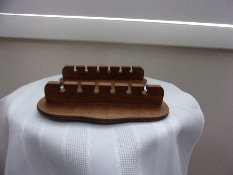 Vintage Handcrafted Wooden Spoon Holder Holds Twelve Spoons Etsy