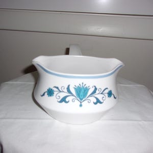 Vintage Noritake Progression Blue Haven Gravy Boat With Handle