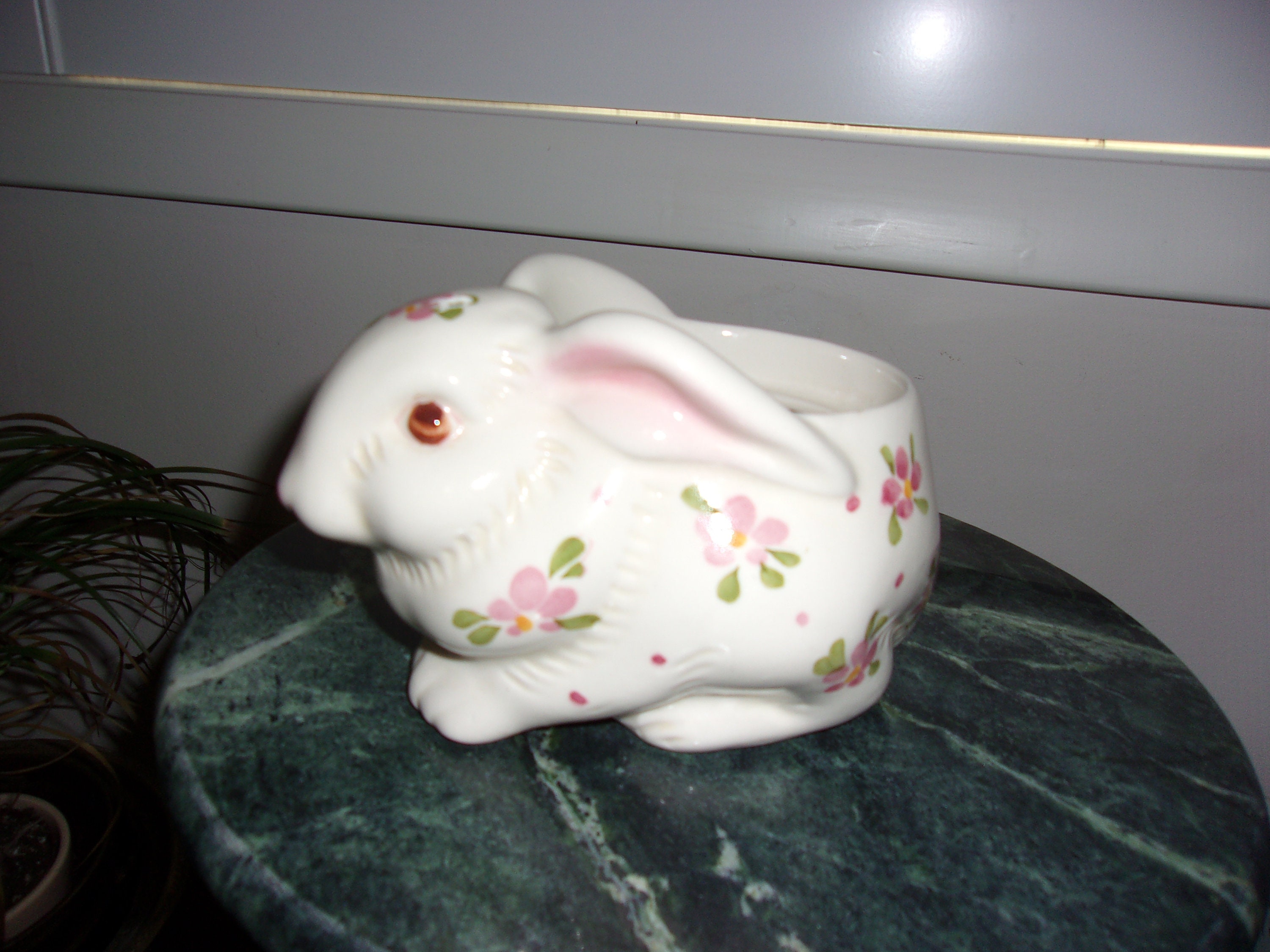 Vintage Avon Handpainted Ceramic Bunny Planter Etsy Canada