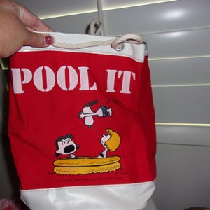 Vintage Snoopy POOL IT Tote Bag