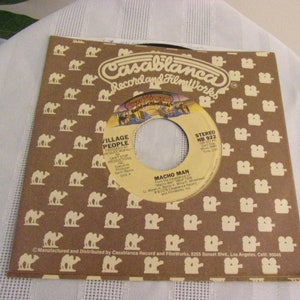 Vintage 45 Village People Macho Man Record