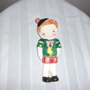 Vintage Ceramic Boy Spoon Rest