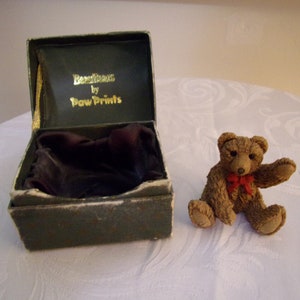 Unique Small Handpainted Bear Figurine By Paw Prints