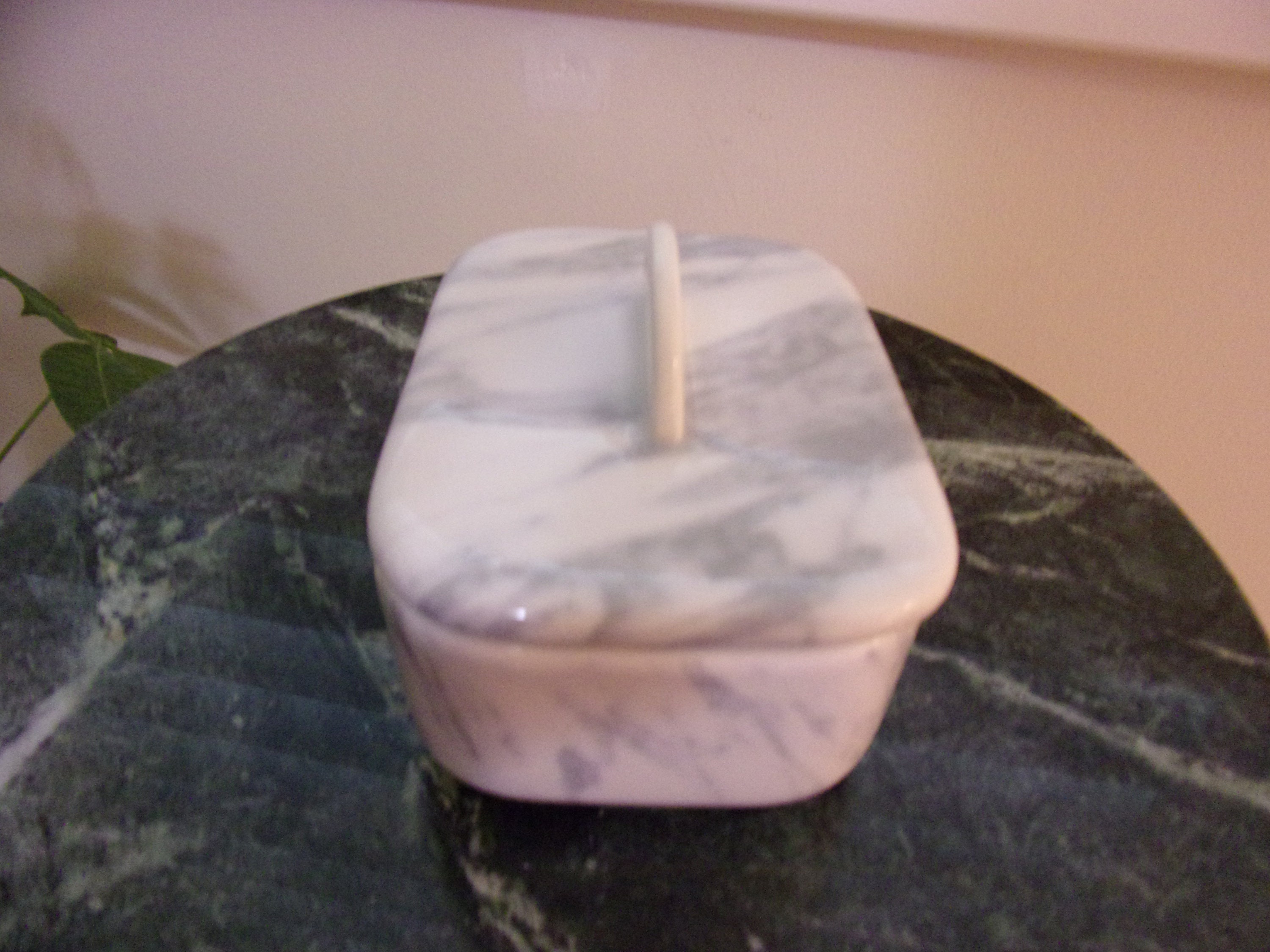 Vintage Ceramic Marble Look Covered Soap Dish Made In Italy Etsy