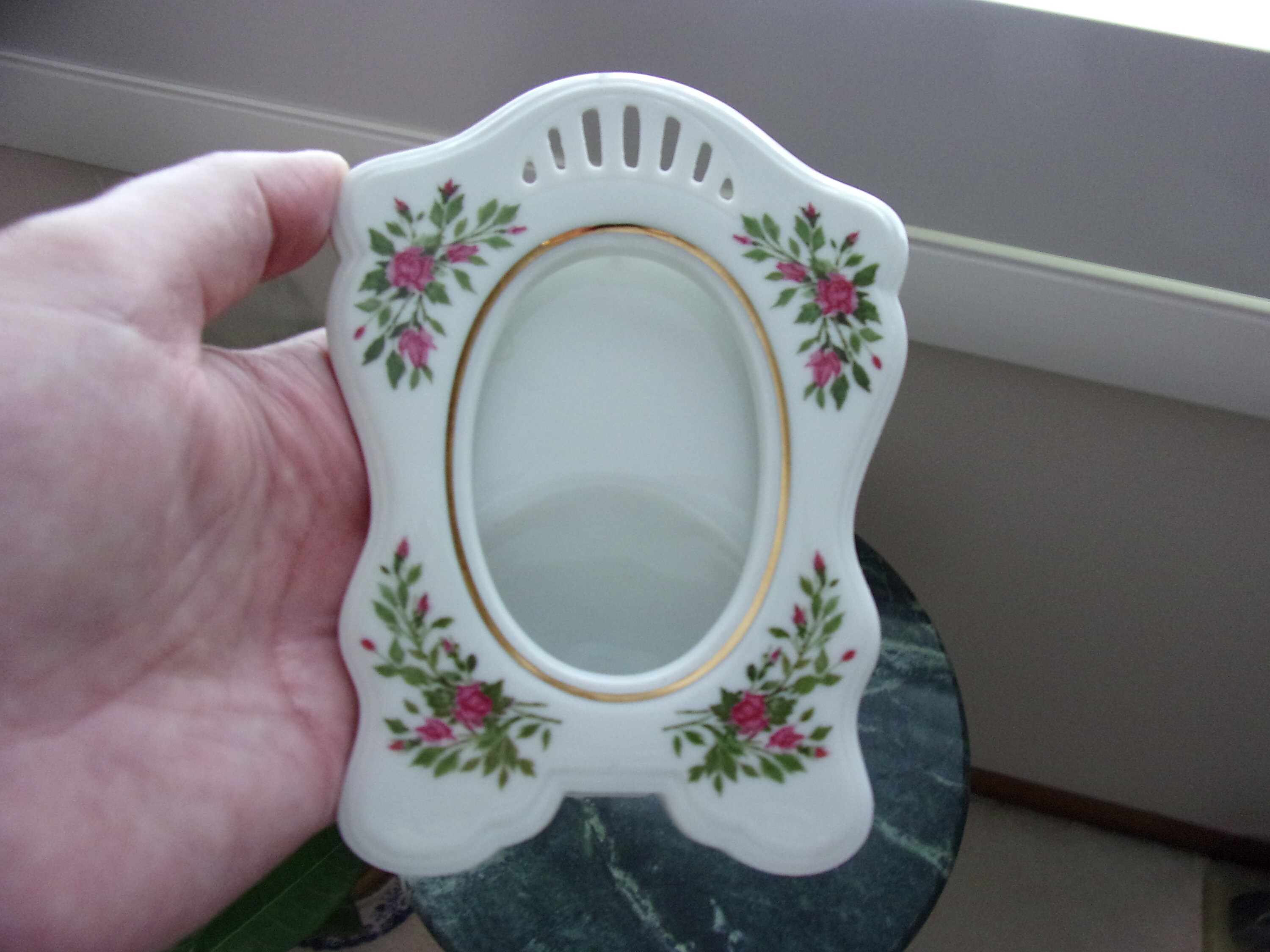 Vintage Small Ceramic Floral Picture Frame Etsy