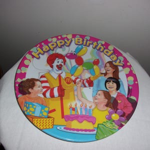 Vintage McDonald&#39;s Ronald McDonald And Friends Happy Birthday Plate
