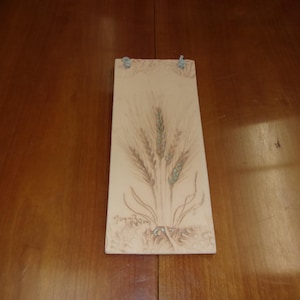Vintage Handcrafted Pottery Wheat Wall Plaque Wall Hanging