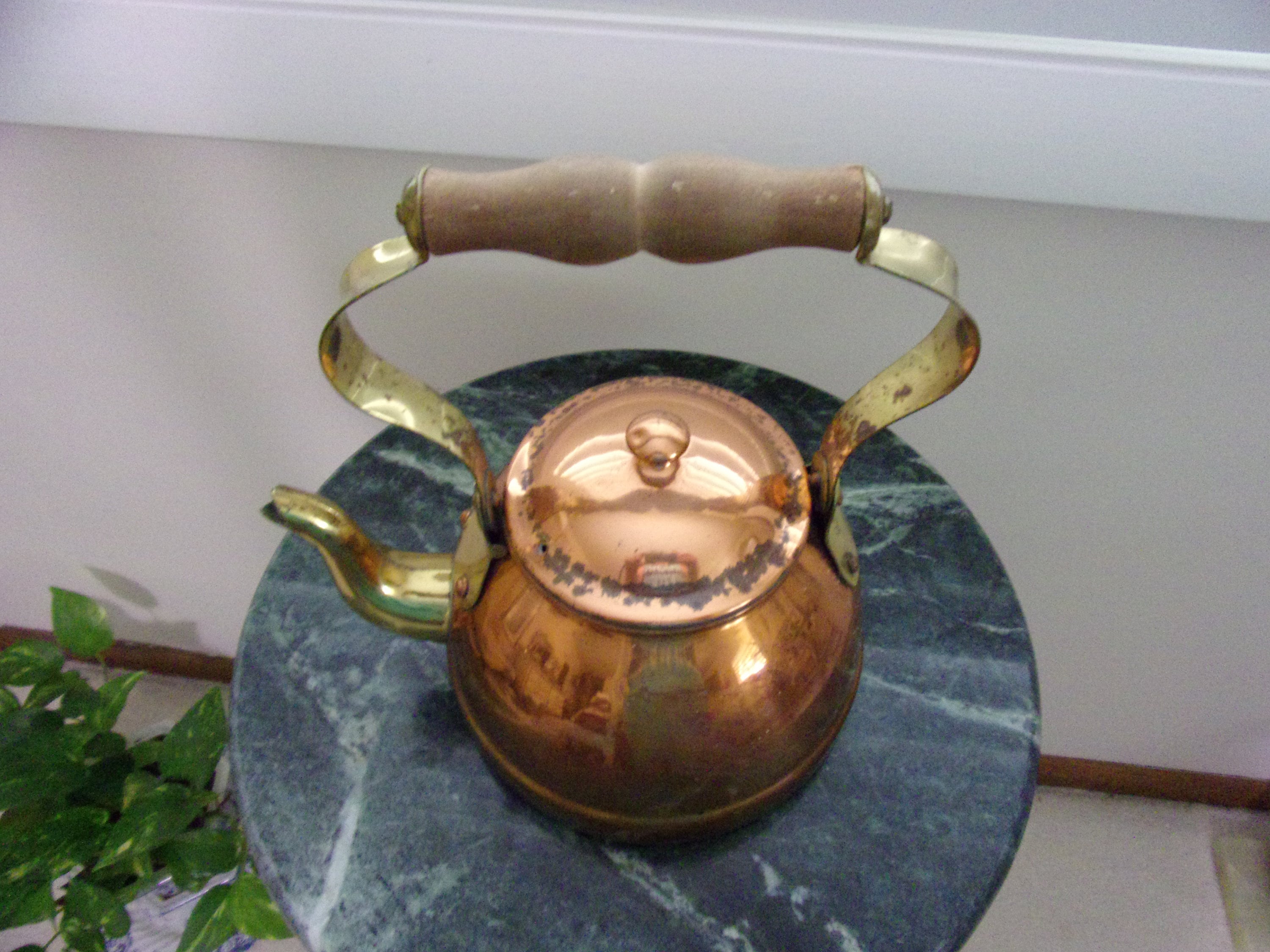 Vintage Copper & Brass Teapot Etsy