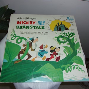 Vintage Walt Disney&#39;s Mickey And The Beanstalk Vinyl Album