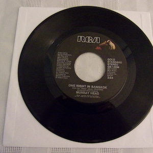 Vintage 45 Murray Head One Night In Bangkok Record