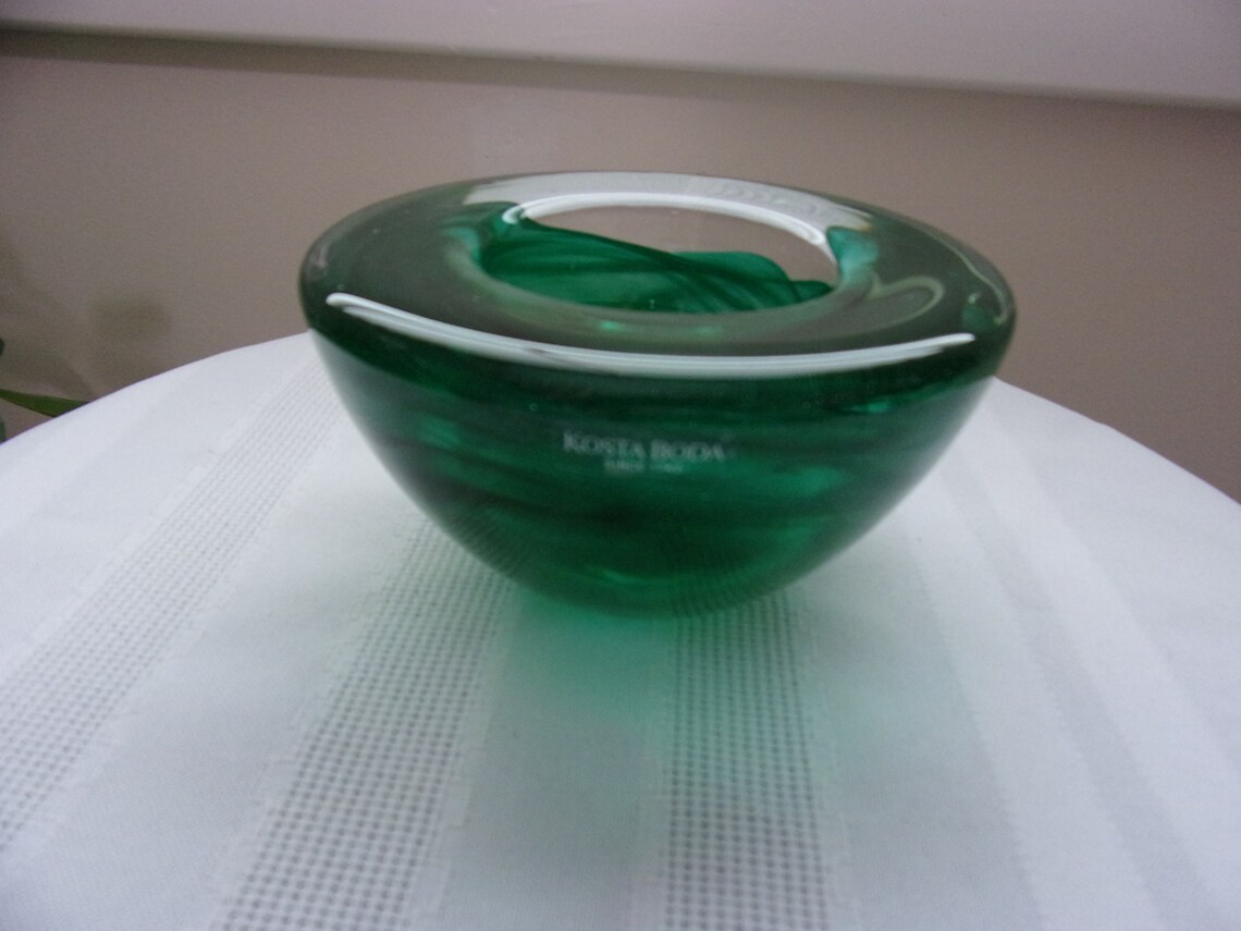 Vintage Costa Boda Art Glass Dish Collectible Etsy