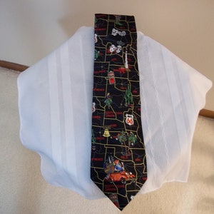 Road Trip Route 66 States Mens Tie All Silk Handmade