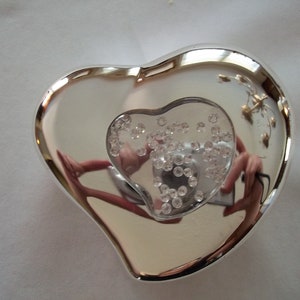 Godinger Heart Silverplate Decorative Box/Jewelry Box/Trinket Box