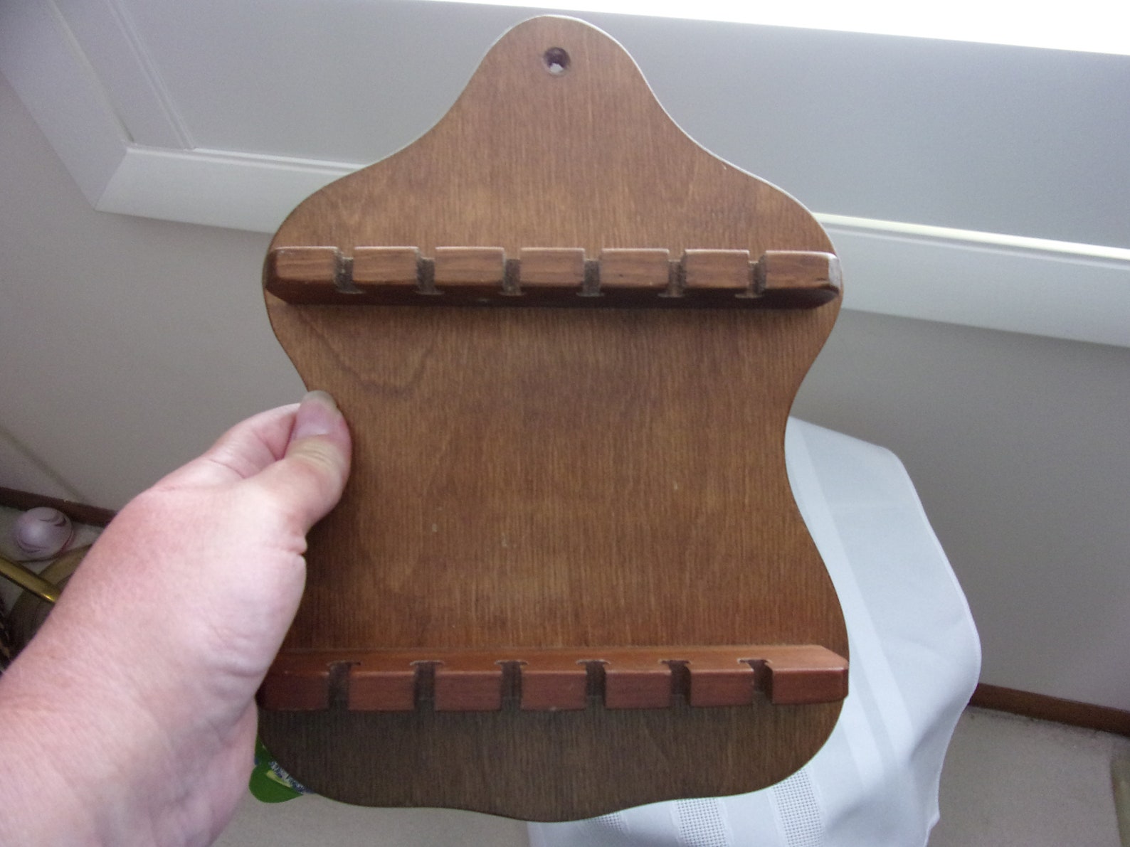 Vintage Handcrafted Wooden Spoon Holder Holds Twelve Spoons Etsy