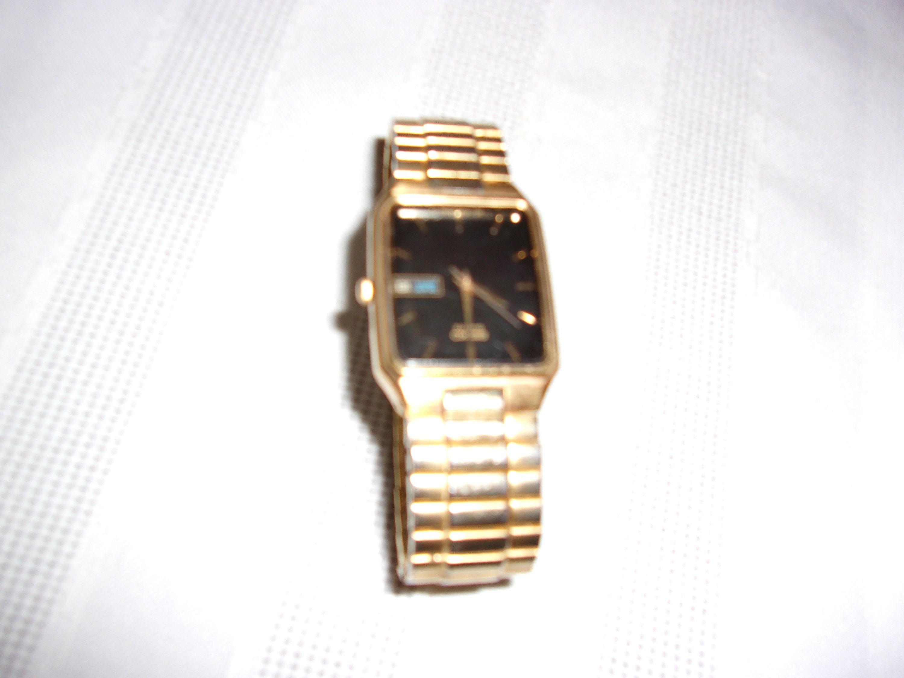 Vintage Mens Seiko Watch Gold Tone With 