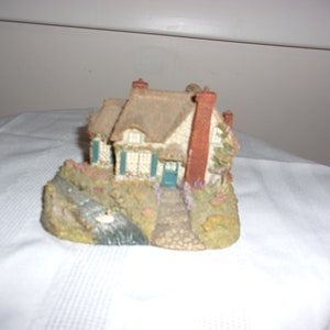 Vintage Hawthorne &quot;Swanbrooke Cottage&quot; Sculpture Original Design By Thomas Kinkade From Candlelight Cottages Collection