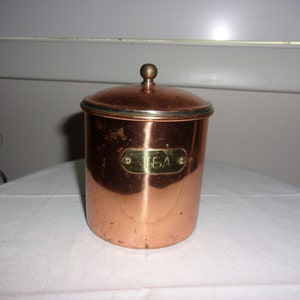 Vintage Copper Tea Canister