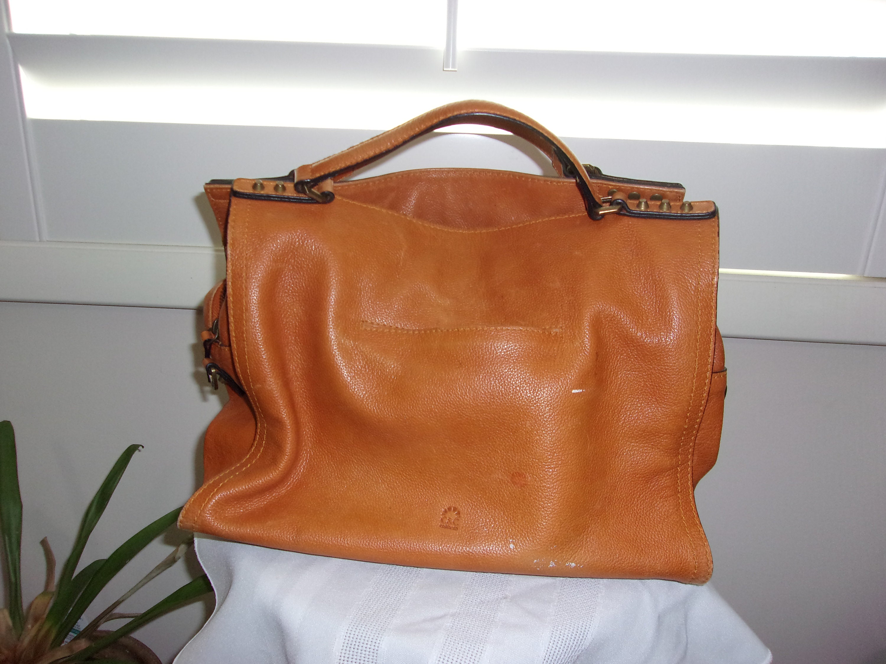 C&C California leather satchel crossbody tote