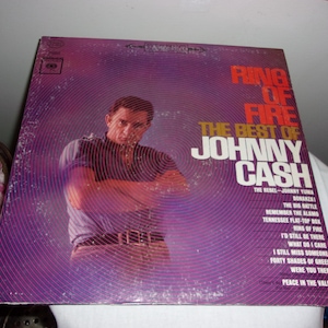 Vintage Johnny Cash Ring Of Fire The Best Of Johnny Cash Album