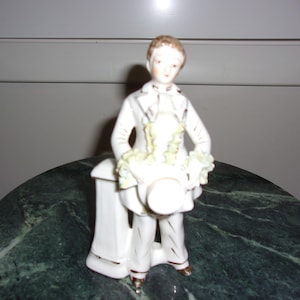 Vintage Porcelain Man With A Top Hat Figurine
