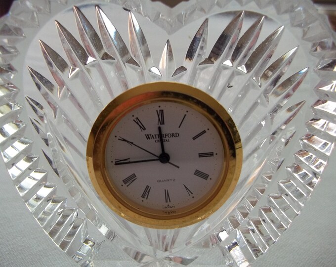 Waterford Crystal Heart Clock Etsy