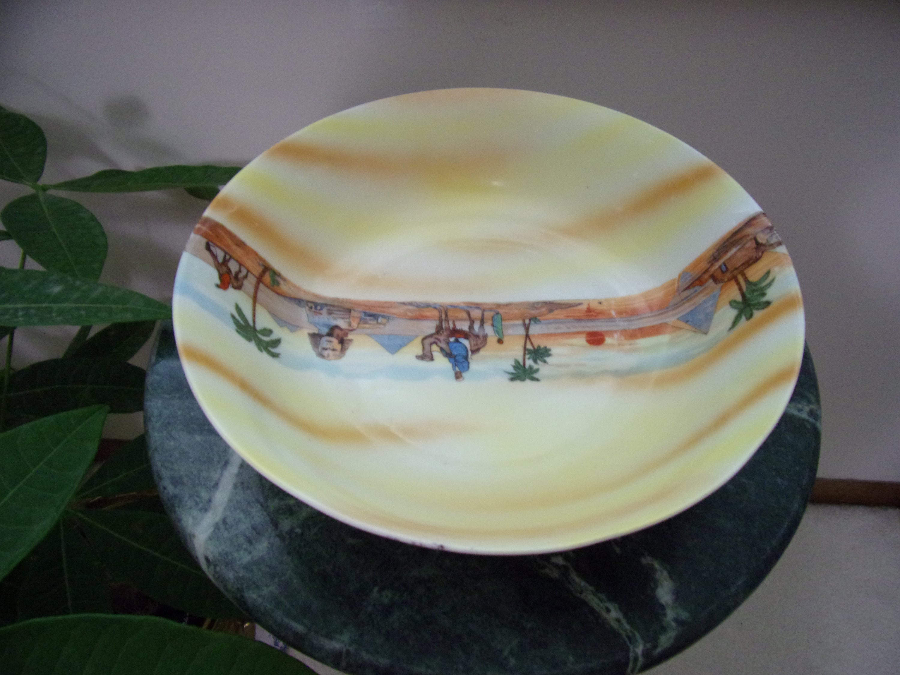 Unique Vintage Handpainted Home Decor Bowl By Eleanor Made In Etsy