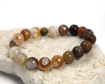 Agate Bracelet,Bracelet for Women,Gift for Her,Protection Bracelet, Birthstone Bracelet, Crystal Healing Bracelet - Size choices,10mm