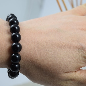 Black Onyx Bracelet,Bracelet for Women,Gift for Her,Protection Bracelet, Birthstone Bracelet, Crystal Healing Bracelet - Size choices,10mm