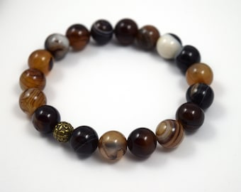 Agate Bracelet,Bracelet for Women,Gift for Her,Protection Bracelet, Birthstone Bracelet, Crystal Healing Bracelet - Size choices,10mm