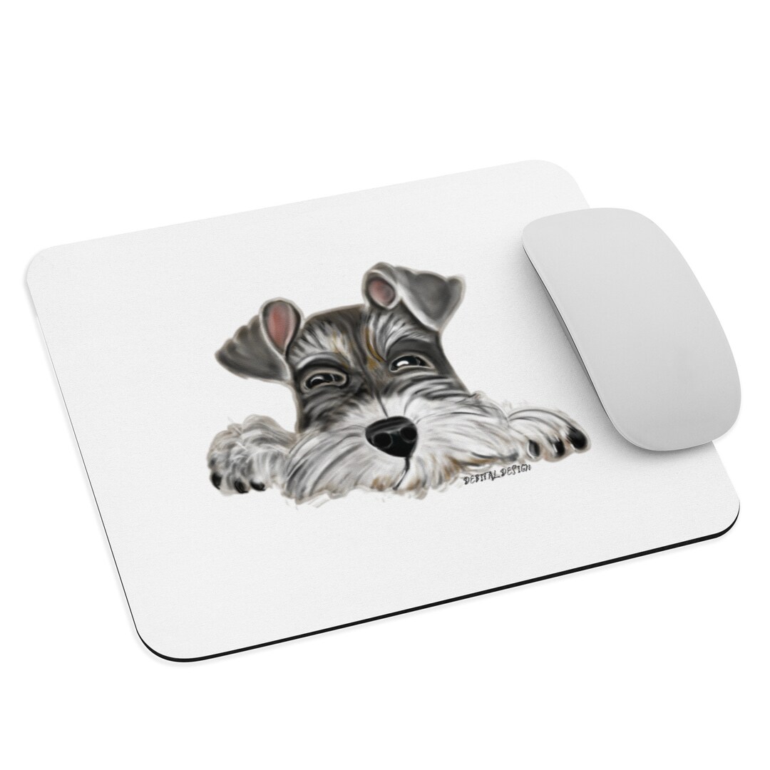 Tesori Di Caroline Tappetino Mouse Con Schnauzer Rosa | Sottopentola Anticalore