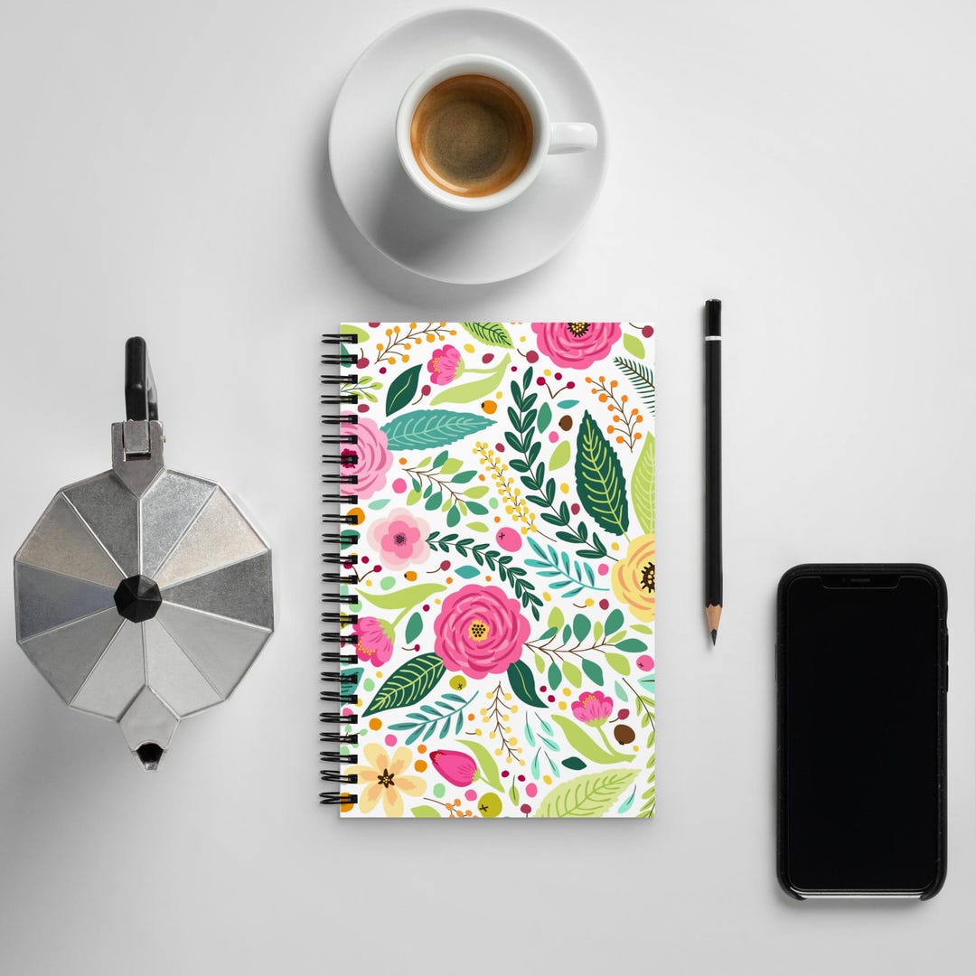 Springtime Pink Spiral Notebook - Etsy