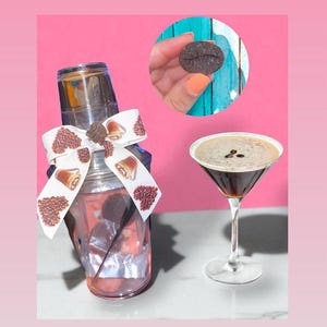 All Natural Espresso Martini Bombs | DIY Cocktail Shaker Gift Set Includes 2 Espresso Bombs | Muddler | Cocktail Shaker & Espresso Beans